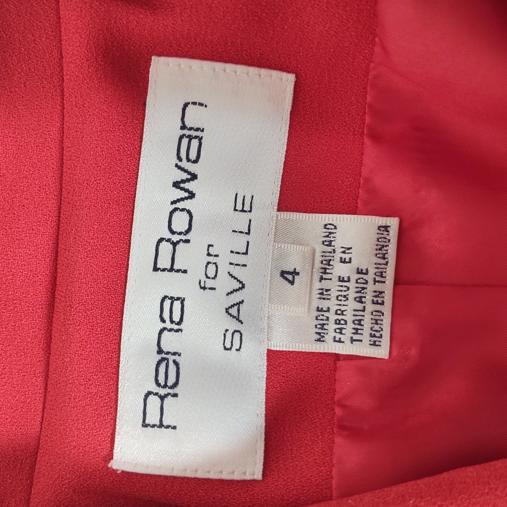 Vintage Rena Rowan for Saville bright red double breasted blazer jacket 4 - Picture 6 of 13